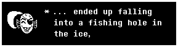 ... ended up falling into a fishing hole in the ice,
