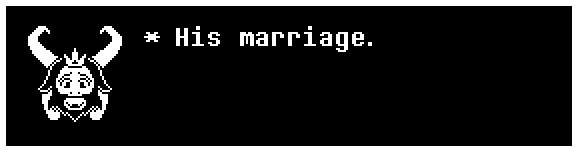 His marriage.