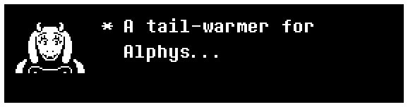 A tail-warmer for Alphys...