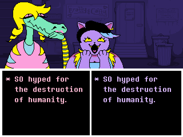 Catty and Bratty: SO hyped for the destruction of humanity.